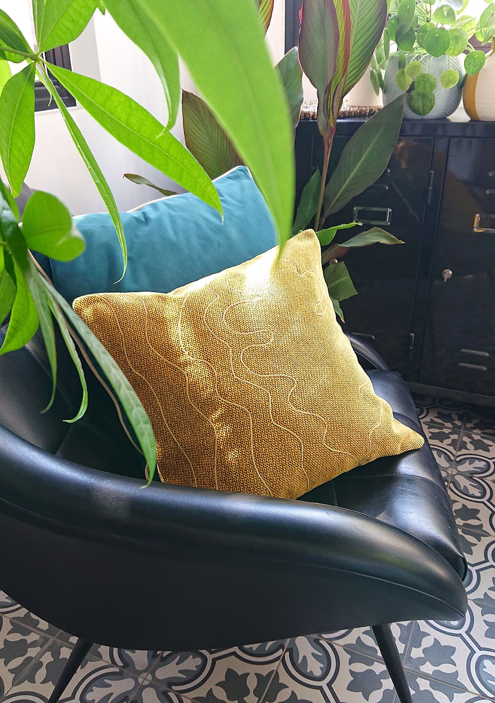 CARTHAM Housse de Coussin ARTY tweed de chenille de velours