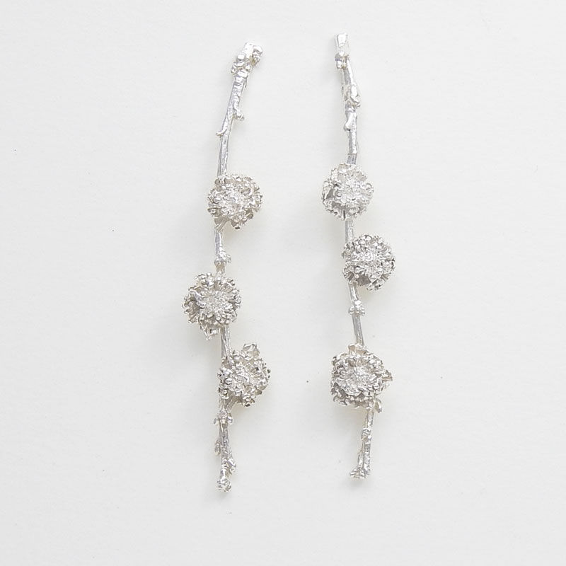 Three Blooms earrings