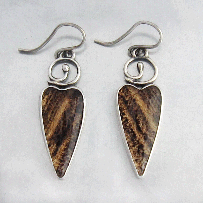 Montana Agate Hearts Earrings