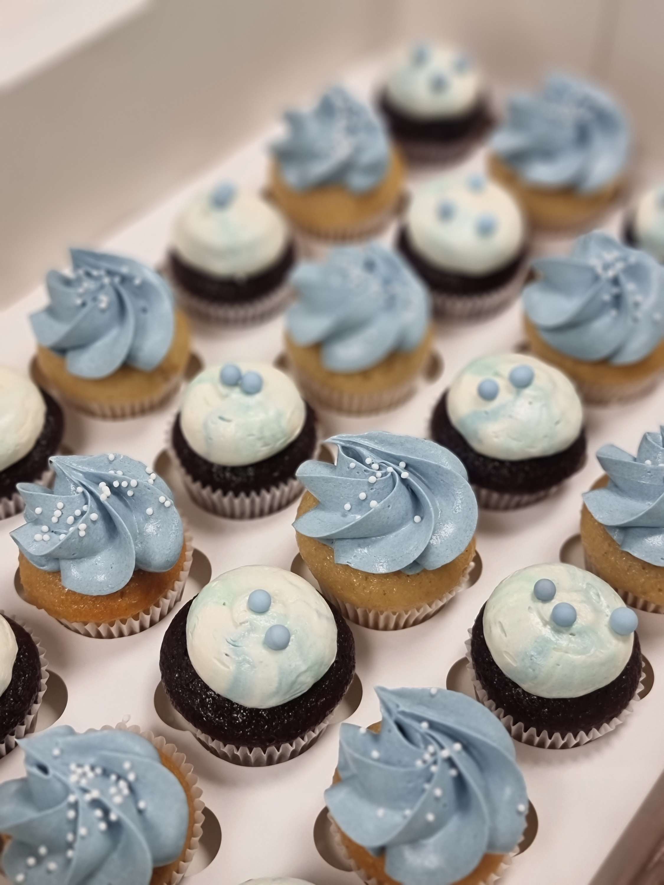 Mini cupcakes Lilla | 120 stk | Chokolade