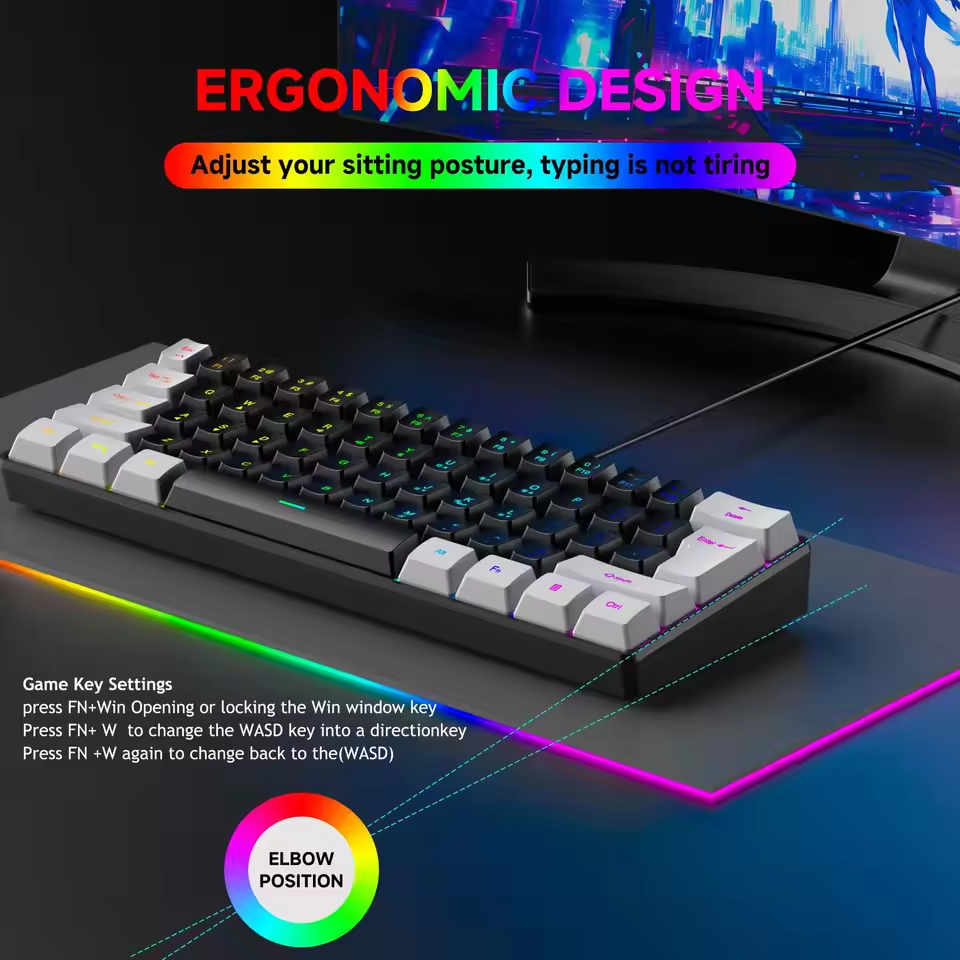 Miniatura: K61 Mini Keyboard™ – Performance Mecânica em um Setup Compacto
