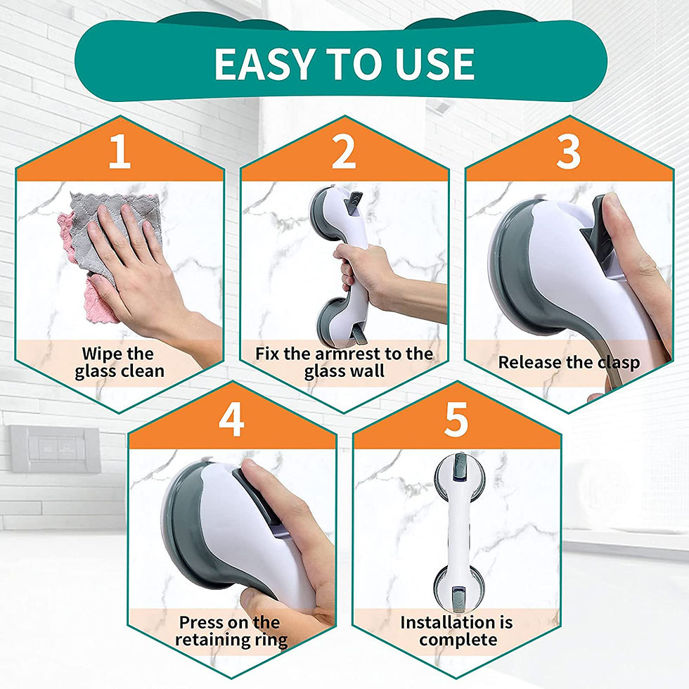 Miniatura: Barra de Apoio Ultra Grip – Segurança Sem Furos e Instalação Fácil