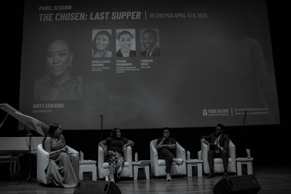 De gauche à droite ; la cofondatrice et PDG de Tribe Nation, Anita Edwards, avec les panélistes Ewomaoghene Luther-Abegunde, Cynthia Nwagboniwe et Tubosun Akeju.