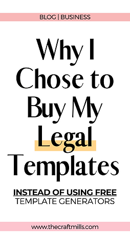 Why I chose to buy my legal templates instead of using template generators.