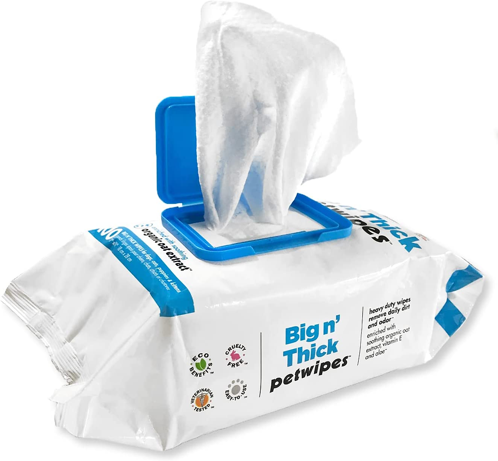 Miniatura: Large Pet Wipes for Dogs and Cats, 200 Count, Organic Oat Extract, Moistened wit