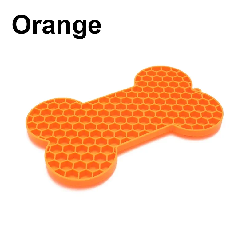 Miniatura: Bone-Shaped Silicone Dog Lick Pad Relieve Boredom & Anxiety with Delicious Treat