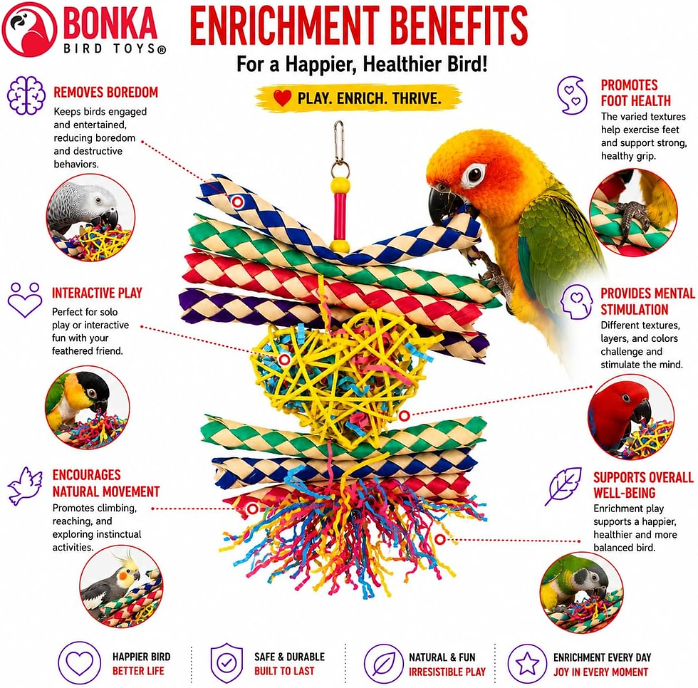 Miniatura: 1730 Foraging Valentine Heart Bird Toy for Medium Birds Shredding and Chewing Ca