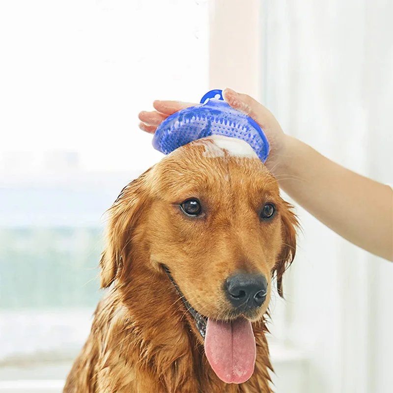 Miniatura: Soft Rubber Dog Brush Comb Cat Bath Brush Rubber Glove Hair Fur Grooming Massage
