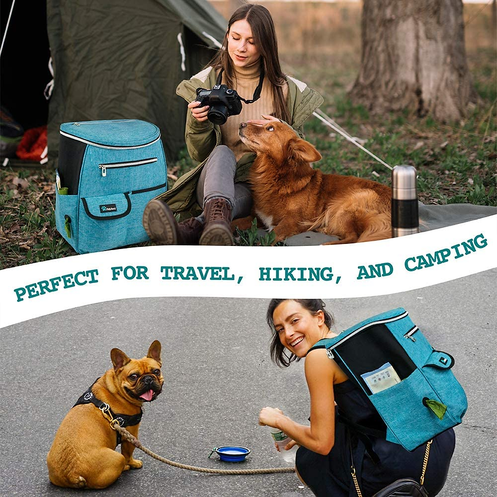 Miniatura: Dog Travel Bag Backpack, 27L Airline Approved Pet Supplies Organizer with 2 Food
