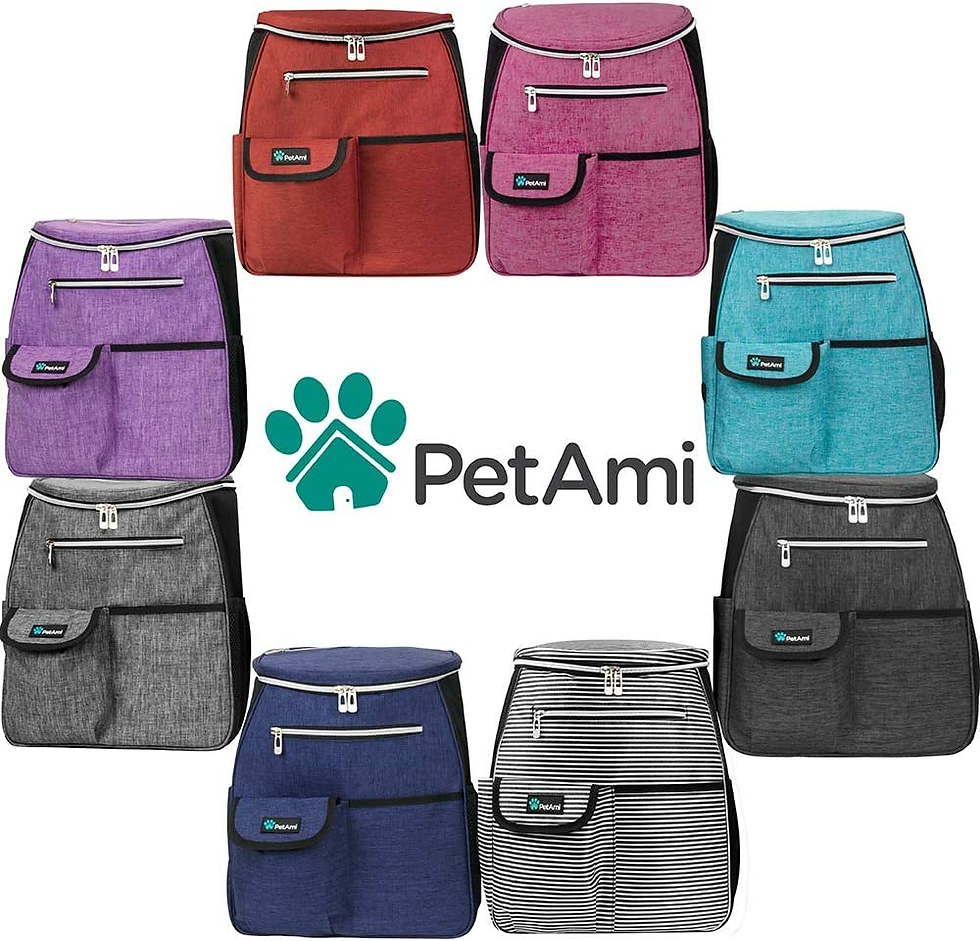 Miniatura: Dog Travel Bag Backpack, 27L Airline Approved Pet Supplies Organizer with 2 Food