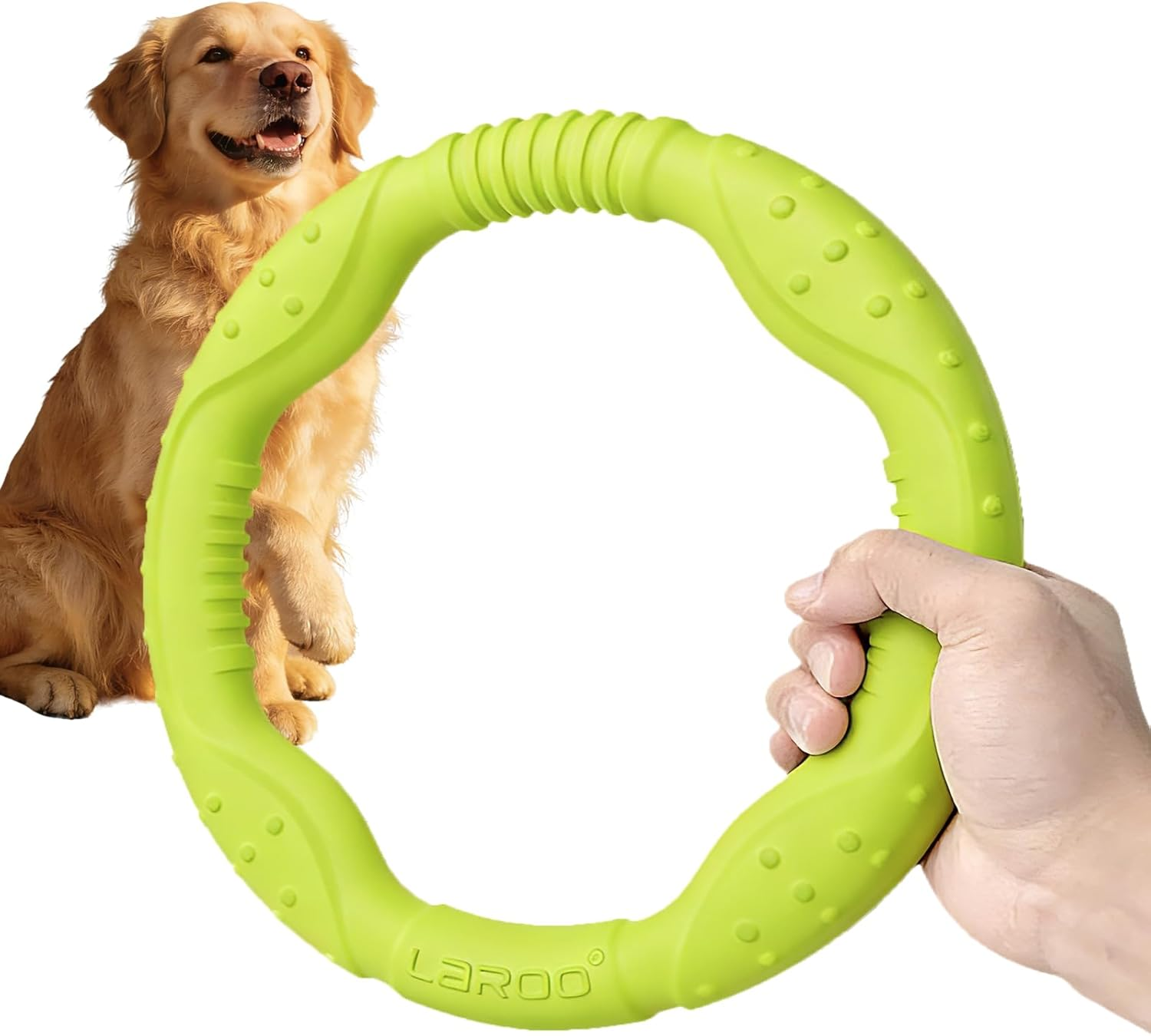Dog Ring Toy, Durable Soft Flying Disc for Throwing Catching Grabbing, Water Flo