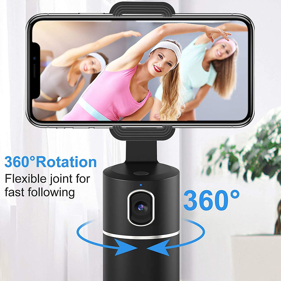 Thumbnail: White 360°Face/Object Tracking Cell Phone Hands Free Stand