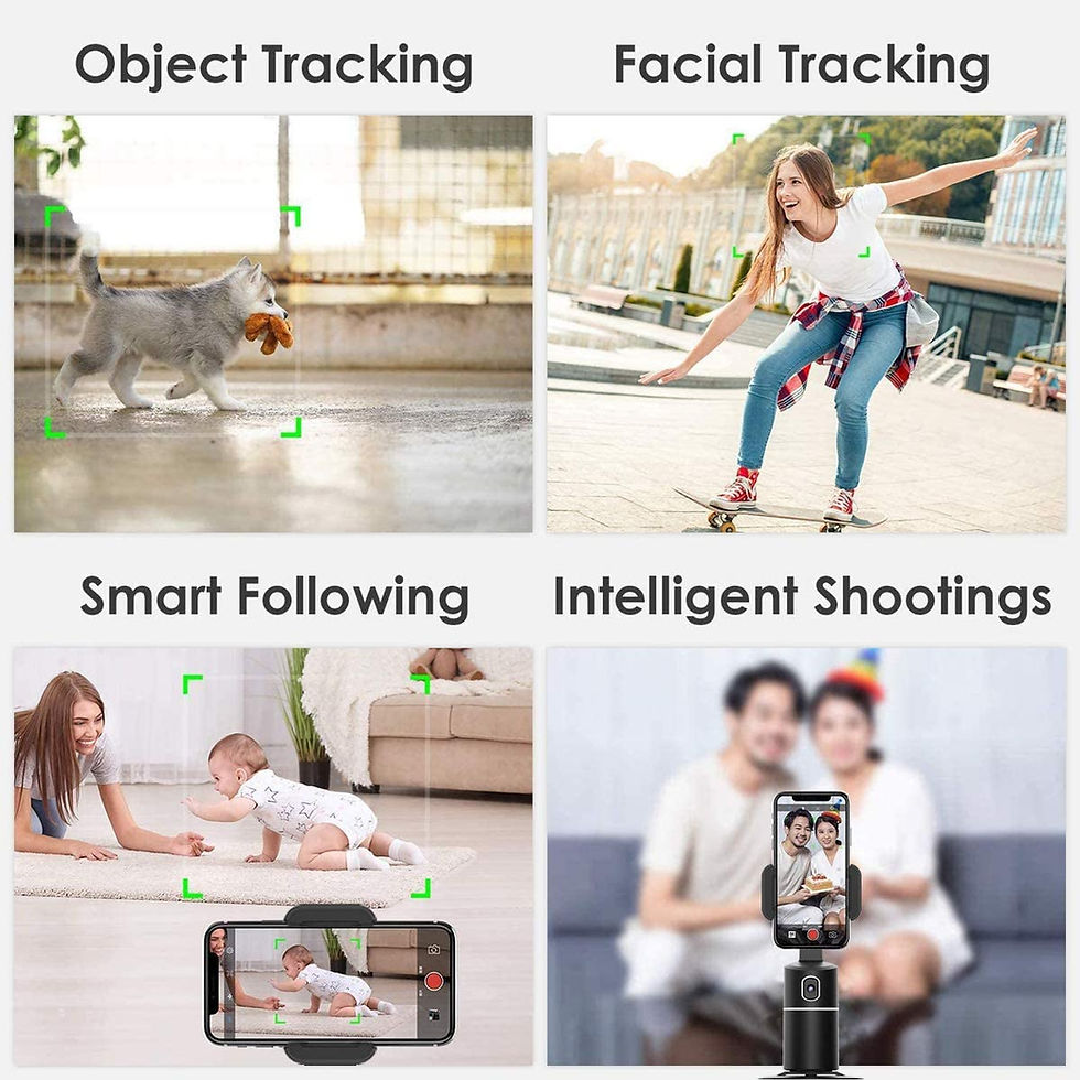 Thumbnail: White 360°Face/Object Tracking Cell Phone Hands Free Stand