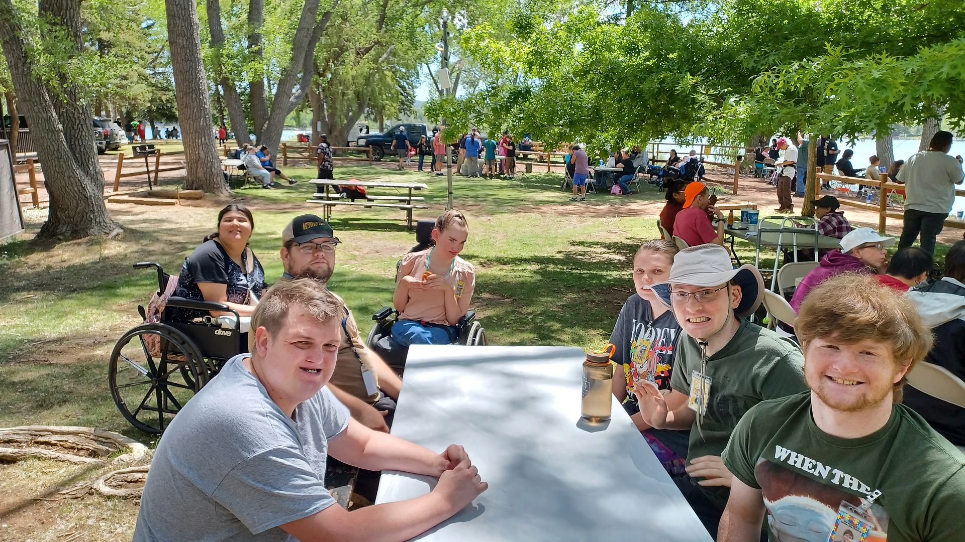 Lexington Services DTA Show Low Members at White Mounting Fishing Jamboree having Lunch