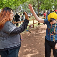 Members enjoying friendship and social connection during a community outing in the White Mountains