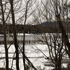 sunrise park resort outing scenic road with snow and trees