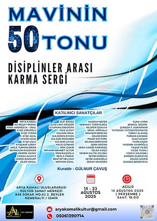 50 Blautöne - Ausstellung in Arya Kamalı Kunst Galerie, Izmir