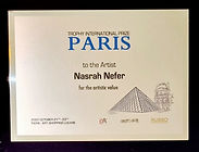 Nasrah Nefer awarded with the International Paris Art Prize 2022