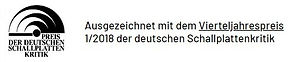 Vierteljahrespreis der Deutschen Schallplattenkritik 1/2018 ging an Franziska Pietsch, Violine 