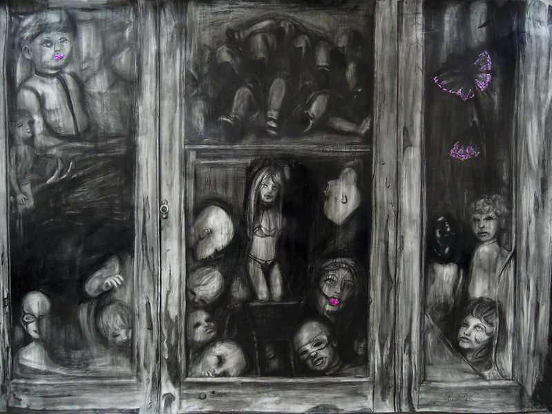 Vanessa's room VI - cm70x100 - pencils and mixed on paper.jpg