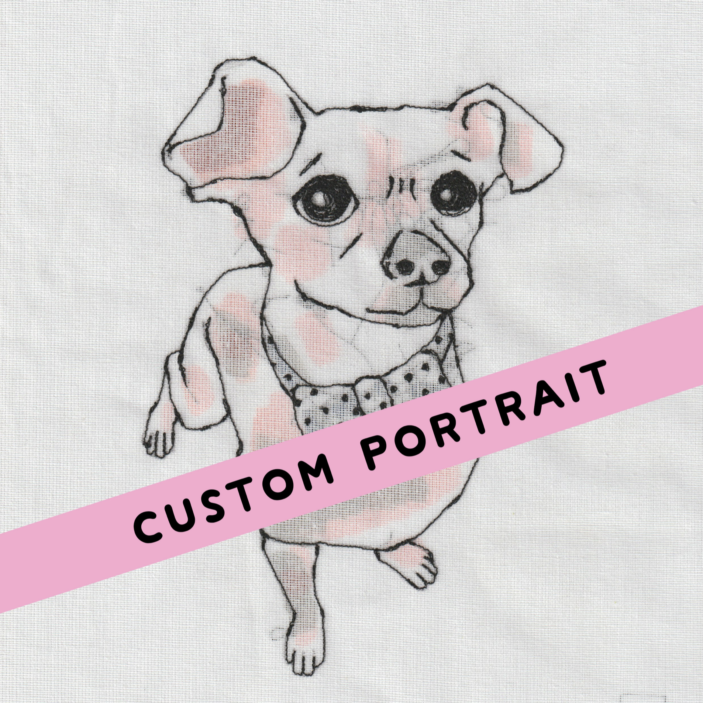 Custom Stitched Pet Portrait