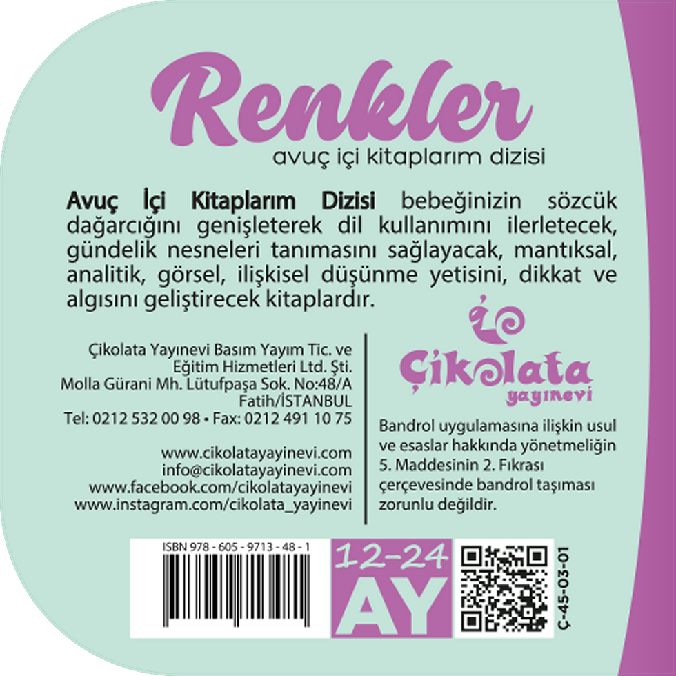 Küçük resim: Renkler - Avuç İçi Kitaplarım Serisi