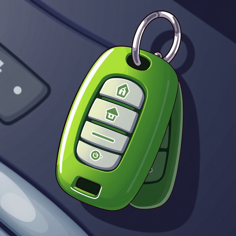 car keys green
