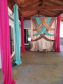 R&R Event Rentals - Bay Area Indian Wedding Decor - Backdrops & Draping, Table Linens, Centerpieces,