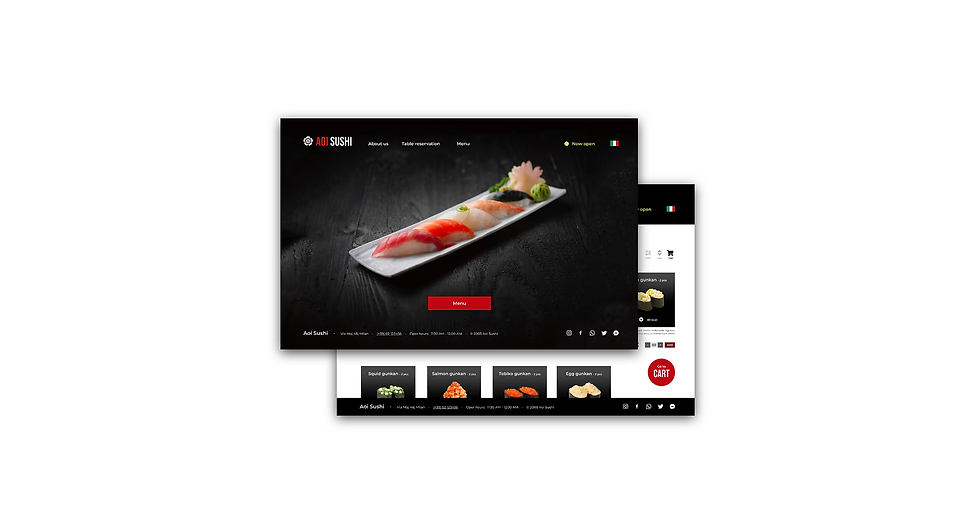 Aoi Sushi website - UX Design