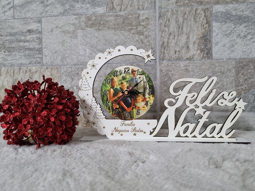Miniatura: Relógio Feliz Natal personalizado com ou sem foto