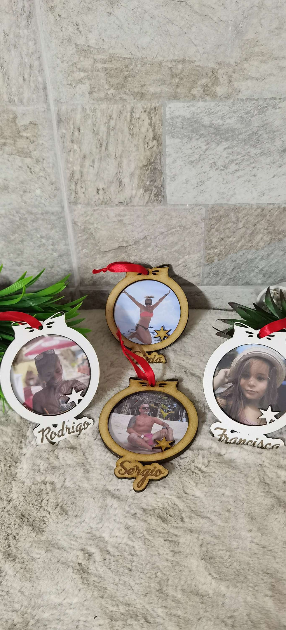 Miniatura: Aro/Bola de Natal com nome para levar foto