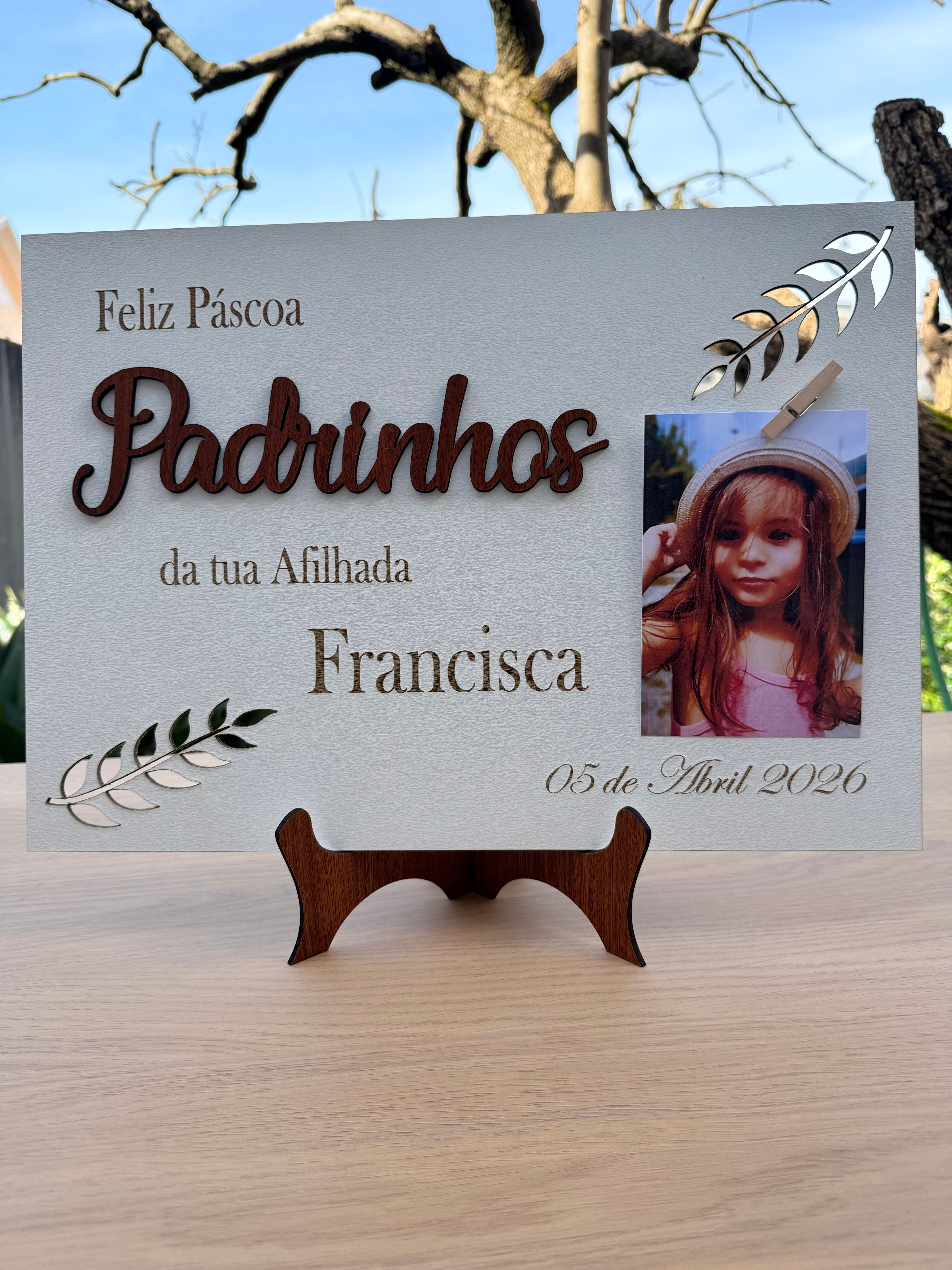 Placa A3 personalizada para foto 