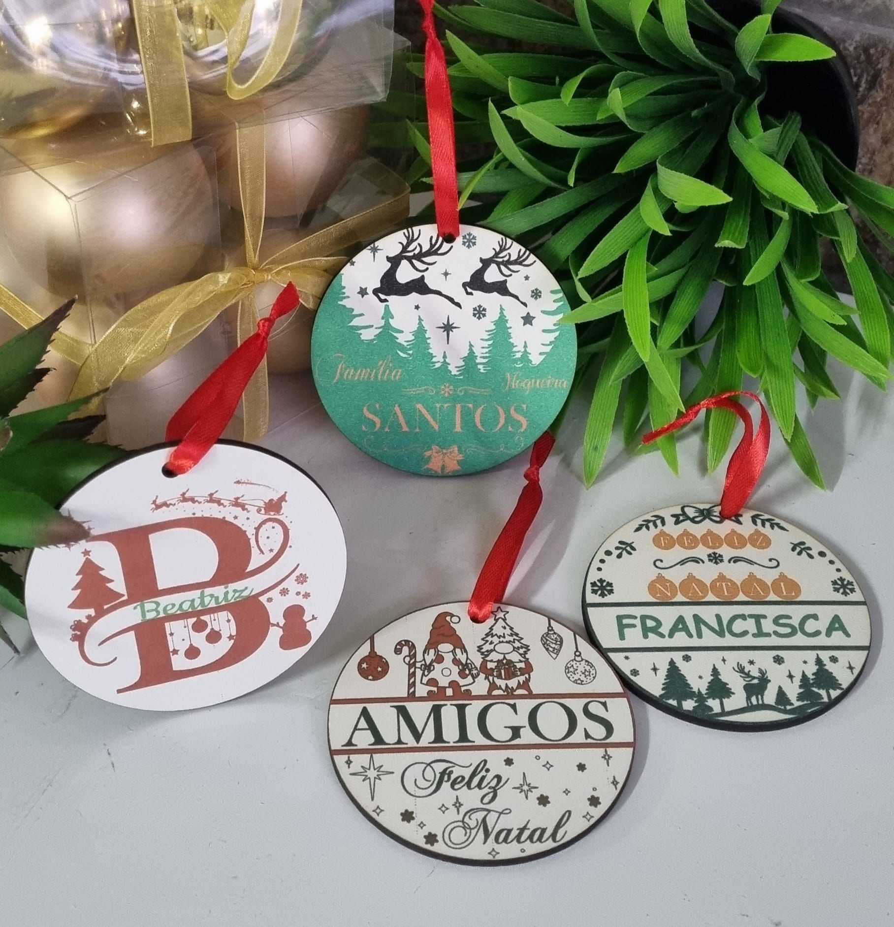 Bolas/Aros de Natal é estampados SUPER PROMOÇÃO