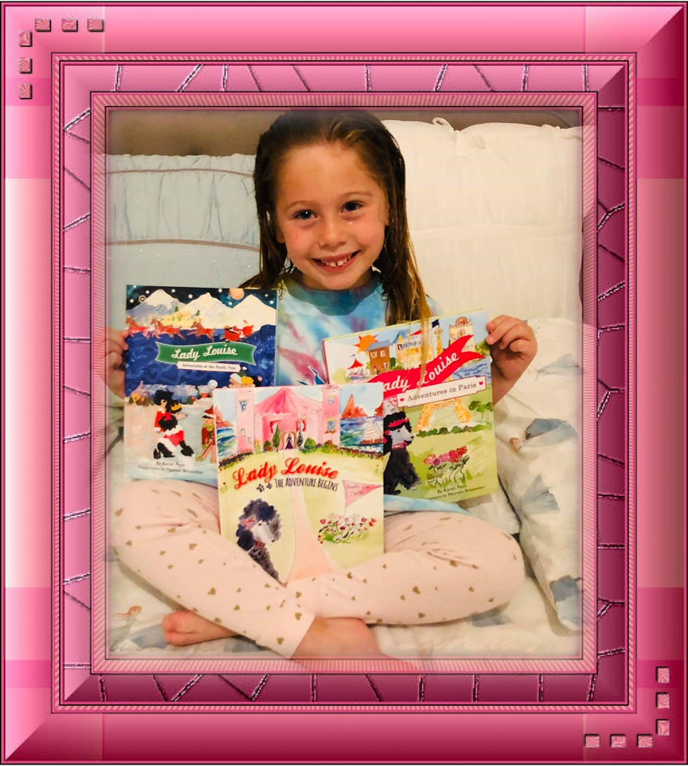 "Lady Louise" books at home with children's advocate