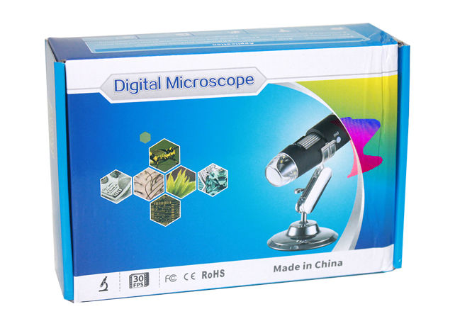 Miniatura: MS-102 / Microscopio manual digital con interfaz USB y soporte.