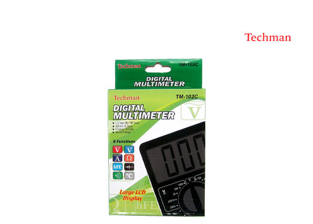 Miniatura: TM-102C - Multímetro Digital Techman, 8 Funciones - 20 Rangos