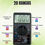 Miniatura: TM-102C - Multímetro Digital Techman, 8 Funciones - 20 Rangos