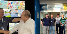 Mehmet Akşit with a group of professors from the Universidade Federal de São Carlos, visited São Carlos Crisis Management Center, in Brazil