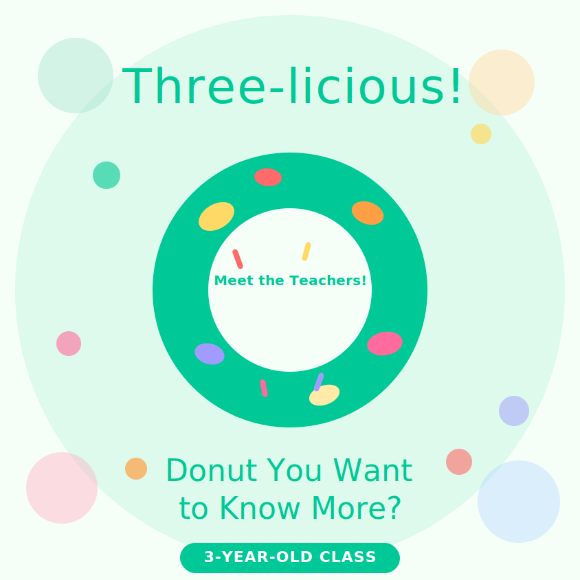 Three-licious! ! Donut You Want to Know More? (10 AM ; 3-Year-Old Class)
