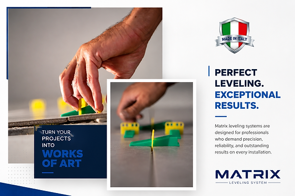 Matrix professional tile leveling clips and wedges – Made in Italy