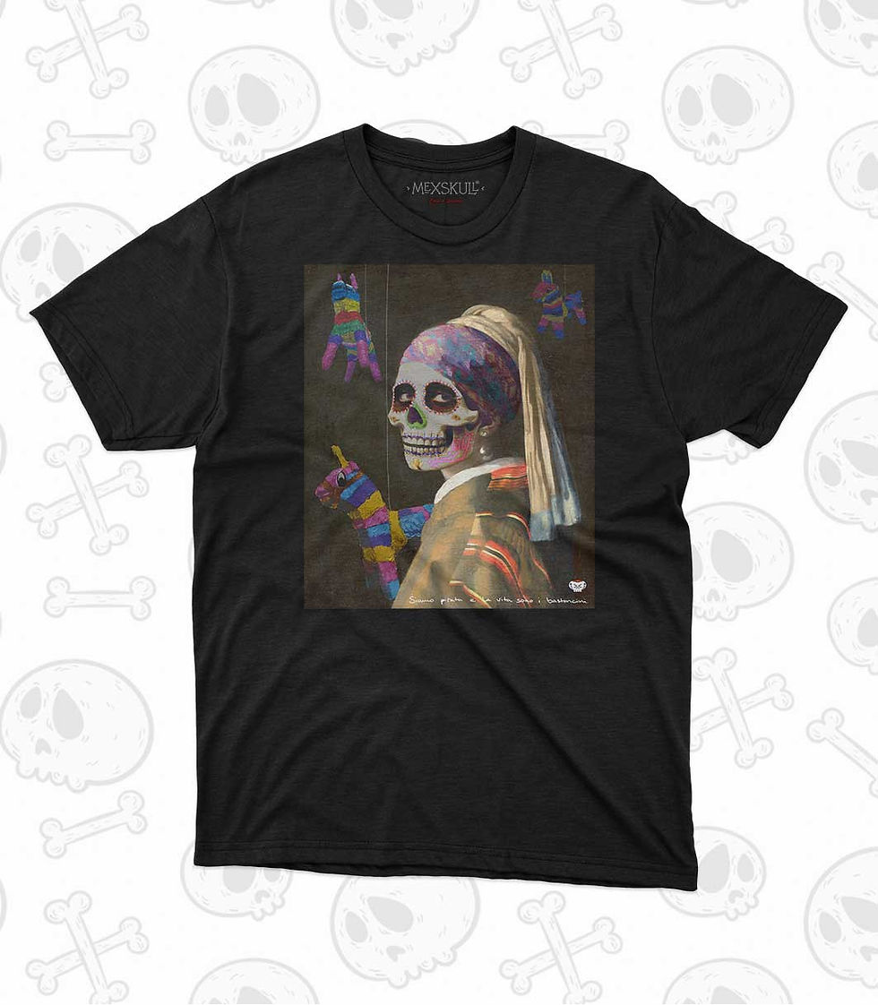 Thumbnail: SKULL WITH EARRING - unisex t-shirt
