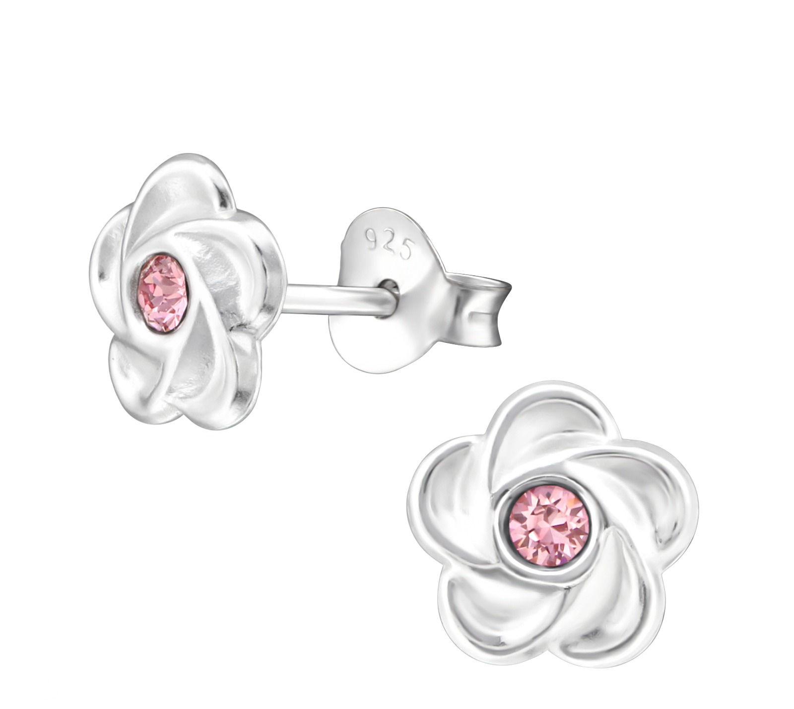 Pendientes de flor con cristales de Swarovski®