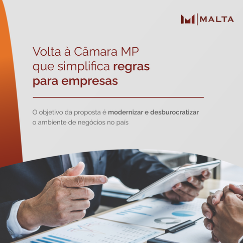 Volta à Câmara MP que simplifica regras para empresas