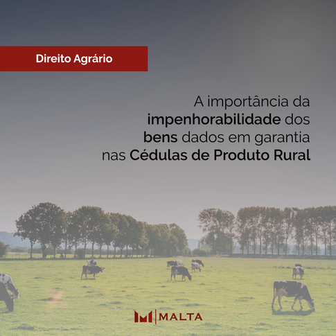 A importância da impenhorabilidade dos bens dados em garantia nas Cédulas de Produto Rural