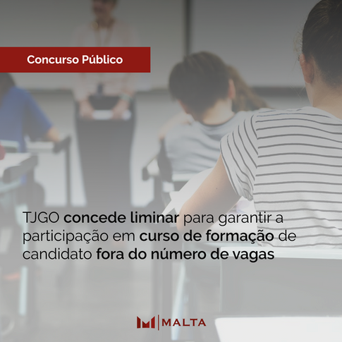 TJGO concede liminar para garantir a participação em curso de formação de candidato fora do número d