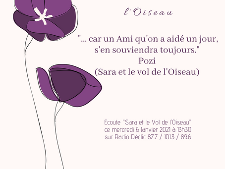 "Sara et le vol de l'Oiseau" sur Radio Déclic