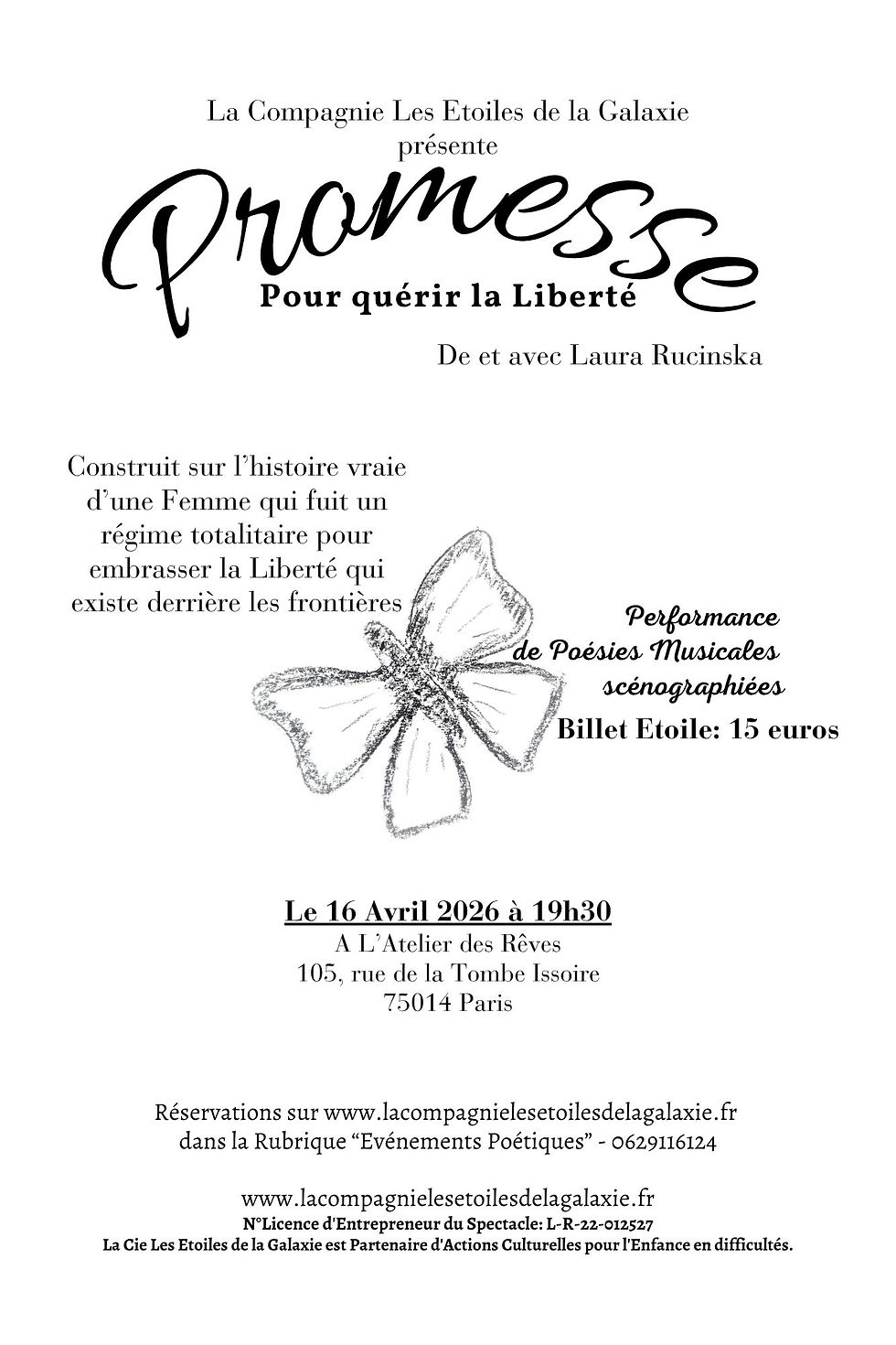 Affiche "Promesse" Poésies Musicales Laura Rucinska