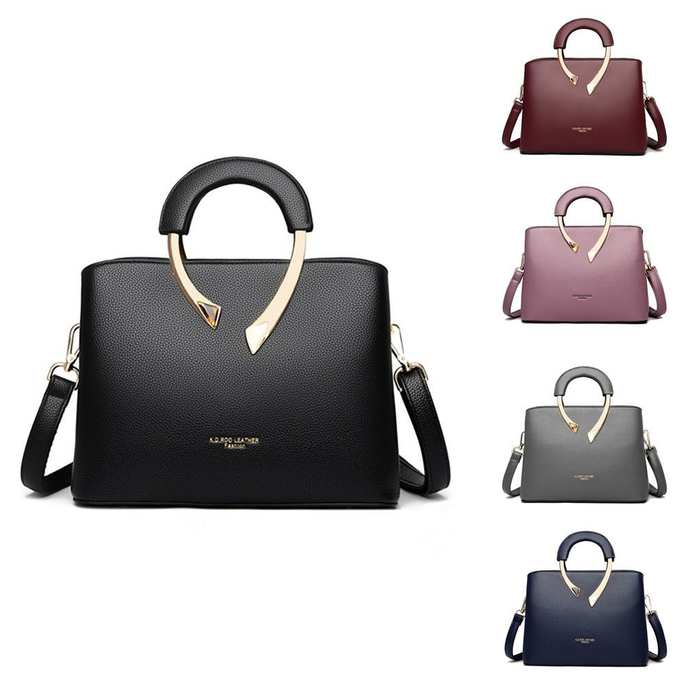 High Quality PU Crossbody Bag Lychee Pattern Large Capacity Mom Bag Portable Han