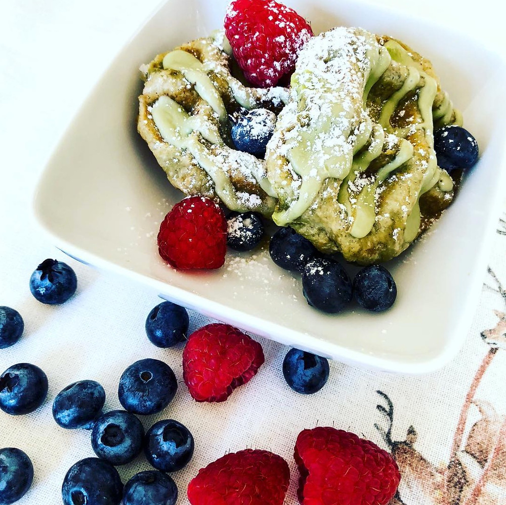 mini waffles matcha kaori