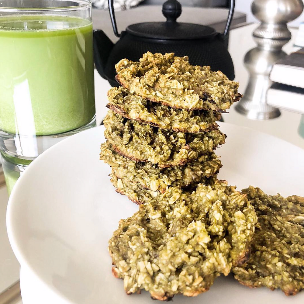 galletas de avena matcha